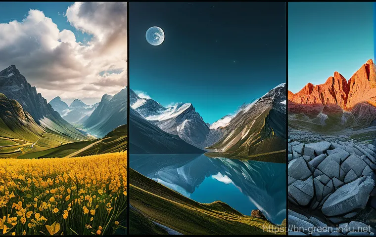 녹색산업 업무에 필요한 실습 - Here are three detailed image prompts:
